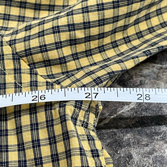 Tommy Hilfiger Men's Yellow Checkered Long Sleeve Dress Shirt XXL - Picture 5 of 6